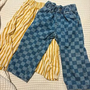 Pintrest Gender Neutral Toddler Wide-leg Pants Bundle
